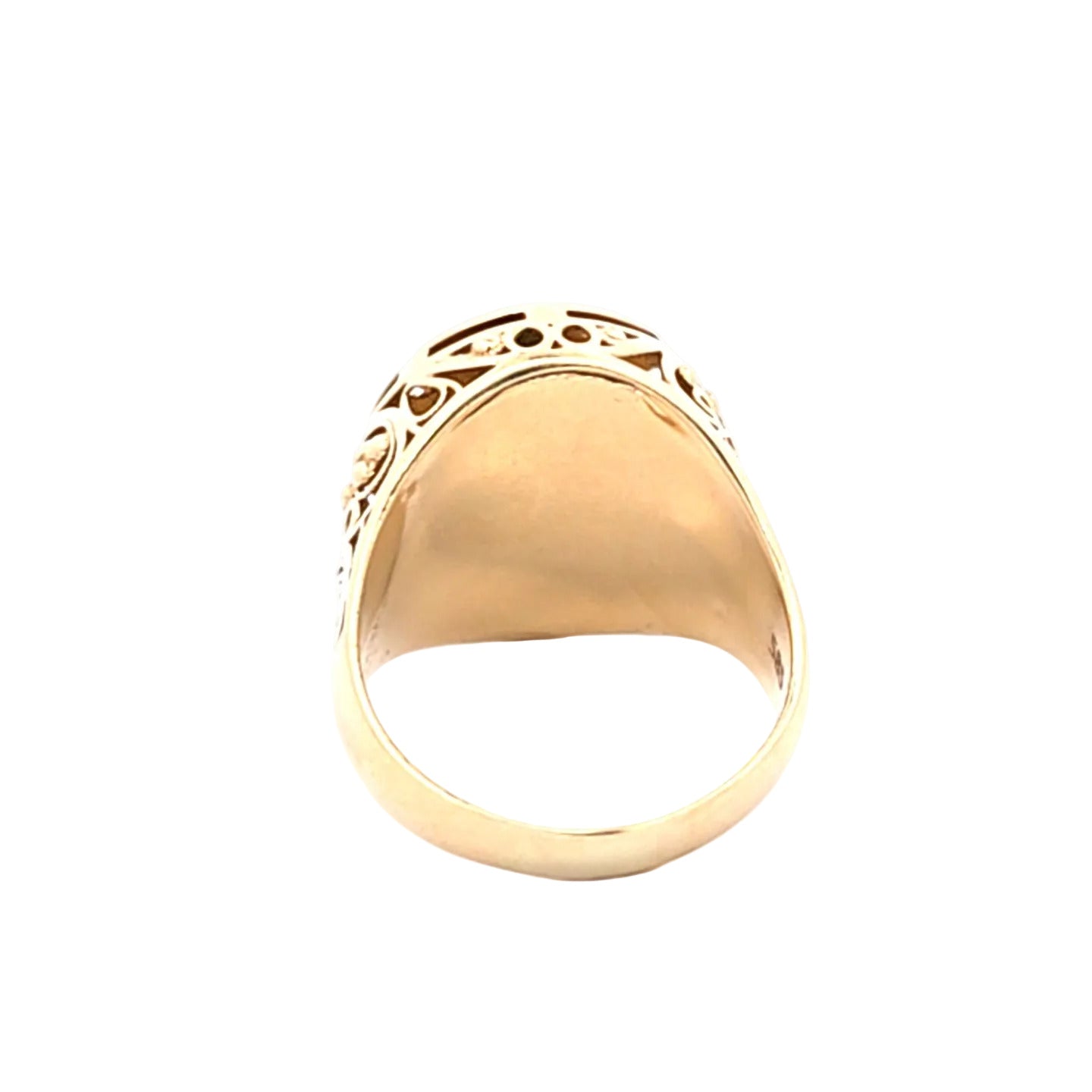Herren Ring Gelbgold 585 14 kt grüner Farbstein Zirkonia *71*