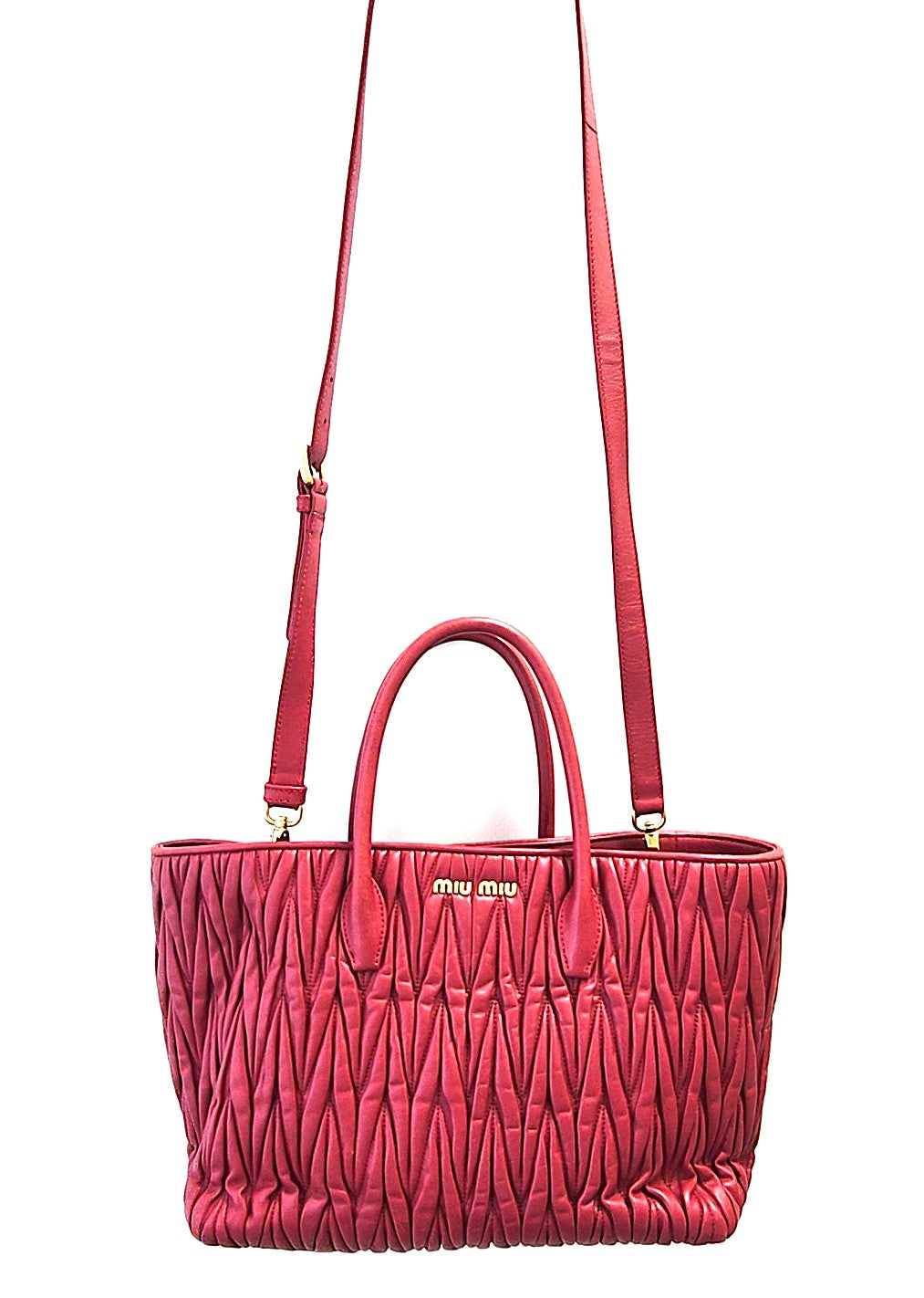 Prada Miu Miu Matelasse Rubino Tasche