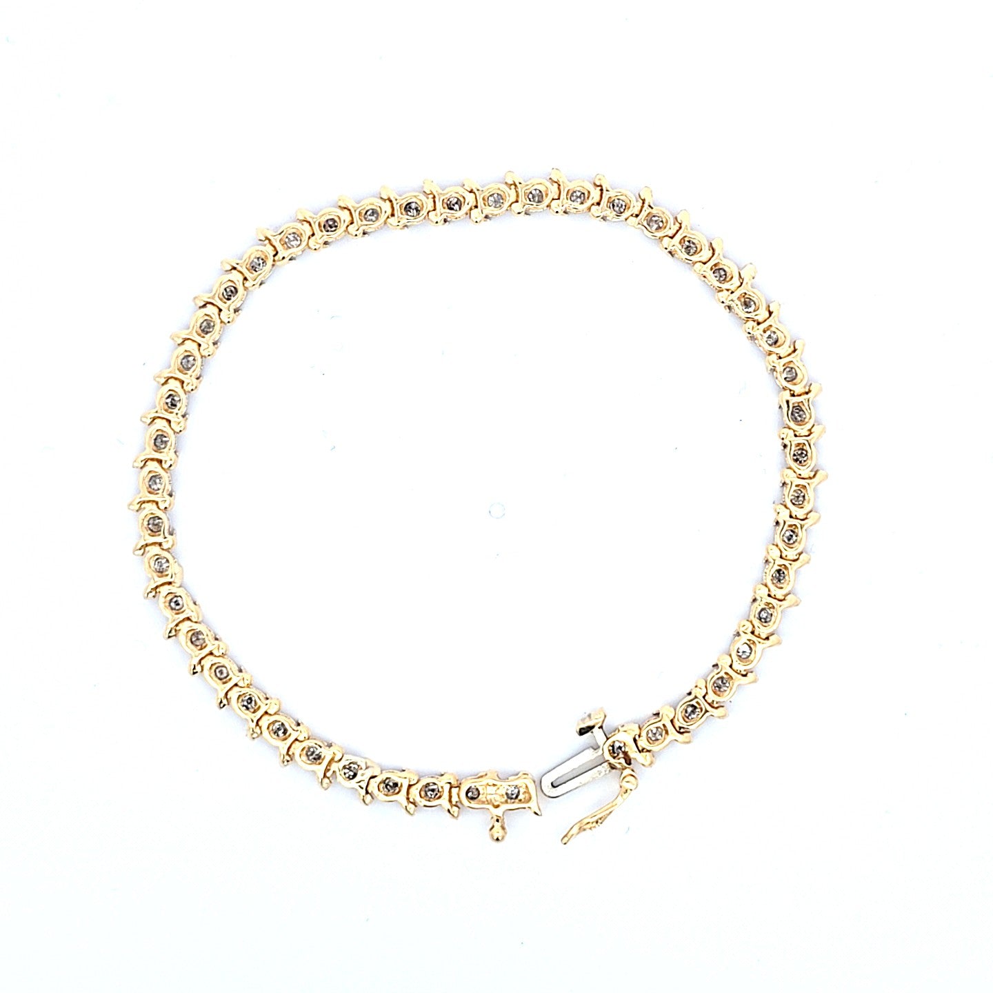Armband Gelb-/Weißgold Brillanten 585/14kt ca.18 cm