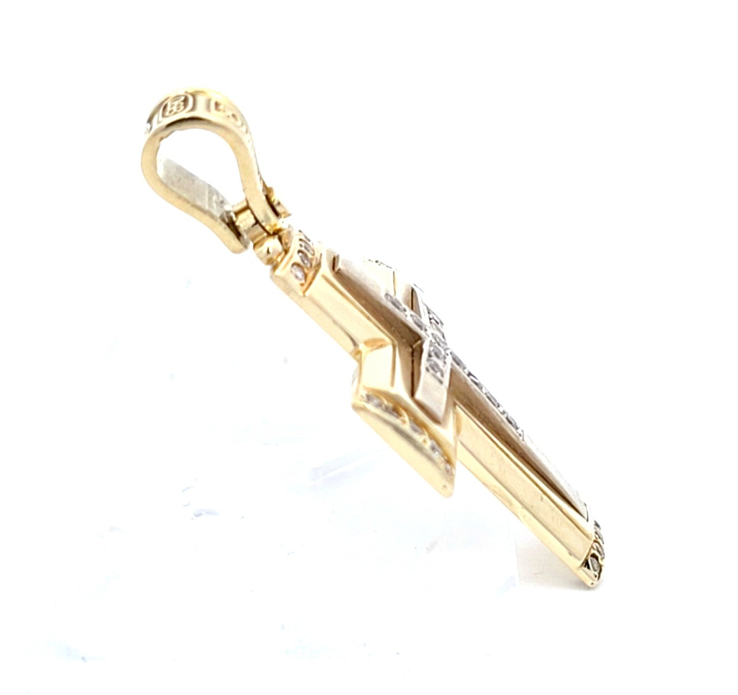 Anhänger "Kreuz" Gelb-/ Weißgold 585/14kt