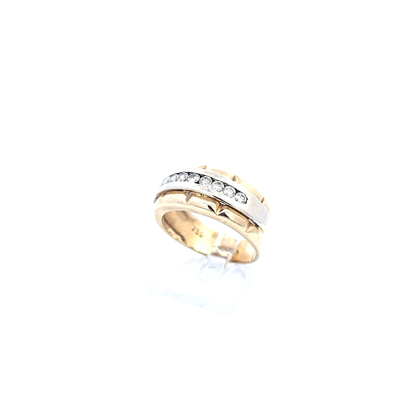 Damen Ring Gelbgold Weißgold Brillanten 750/18kt 221264