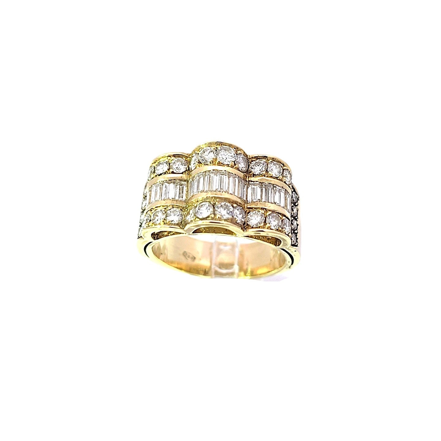 Damen Ring Gelb Gold Brillanten 4,16 ct