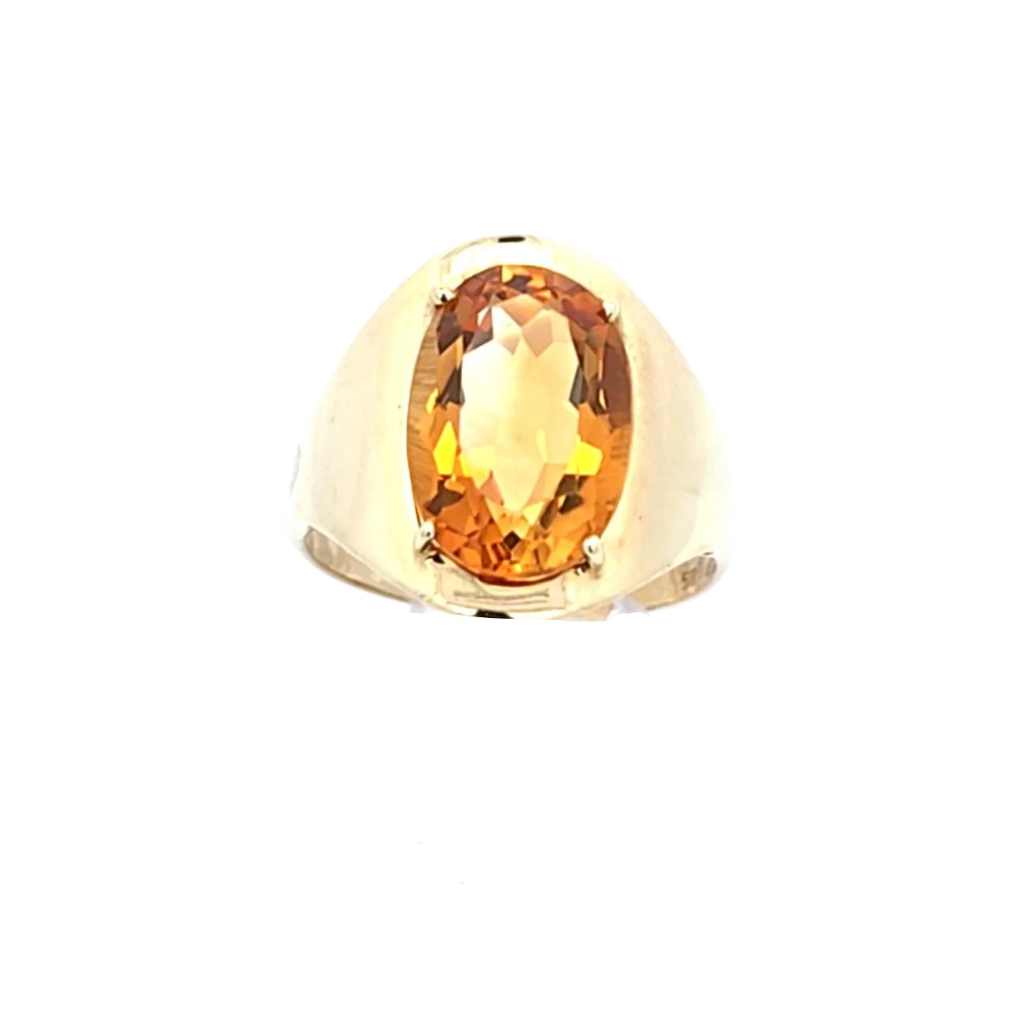 Damen Ring 585 14 Kt. Gelbgold Saphir Gelb/ Orange ca 3,5 ct  *60*