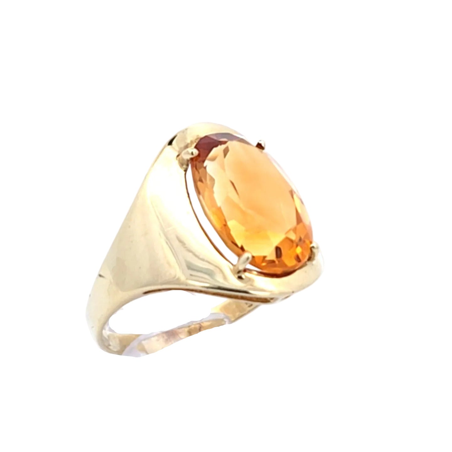 Damen Ring 585 14 Kt. Gelbgold Saphir Gelb/ Orange ca 3,5 ct  *60*