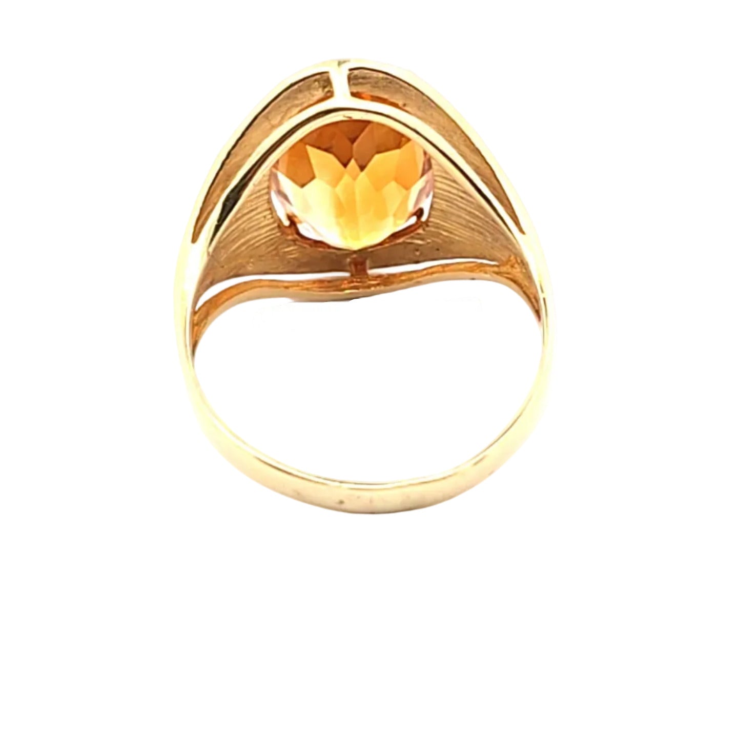 Damen Ring 585 14 Kt. Gelbgold Saphir Gelb/ Orange ca 3,5 ct  *60*