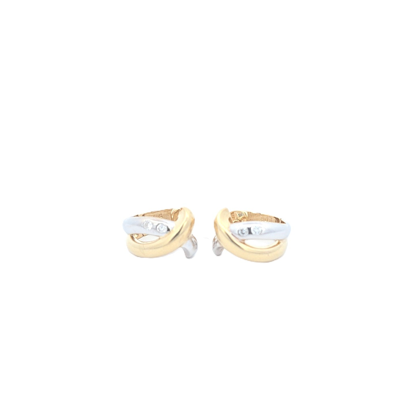 Ohrringe Weißgold  / Gelbgold 585 / 14kt Brillant 232517