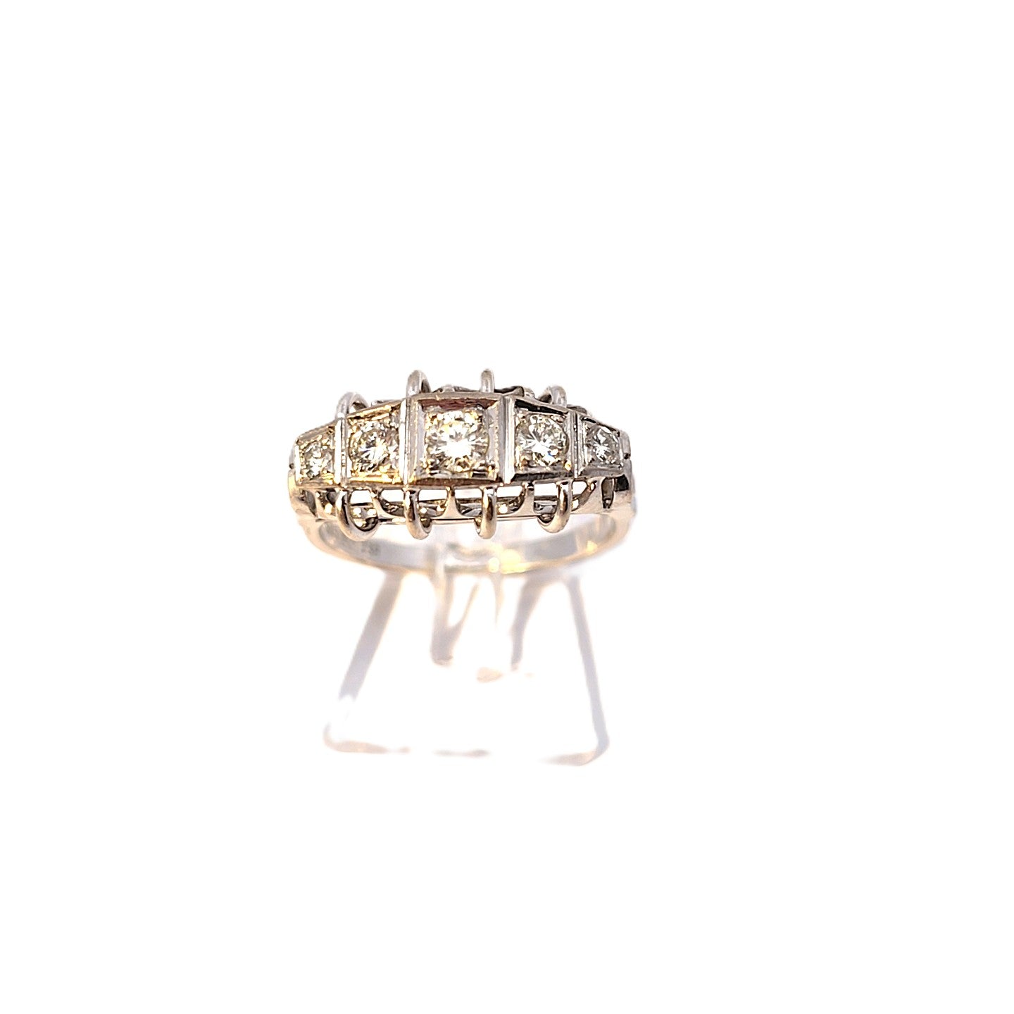 Damen Ring Weißgold 585/ 14 kt Brillant ca. 0,36ct *55*