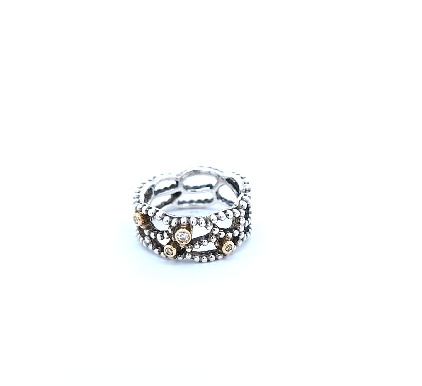 Pandora Ring Silber 925 Diamanten Gold Damen