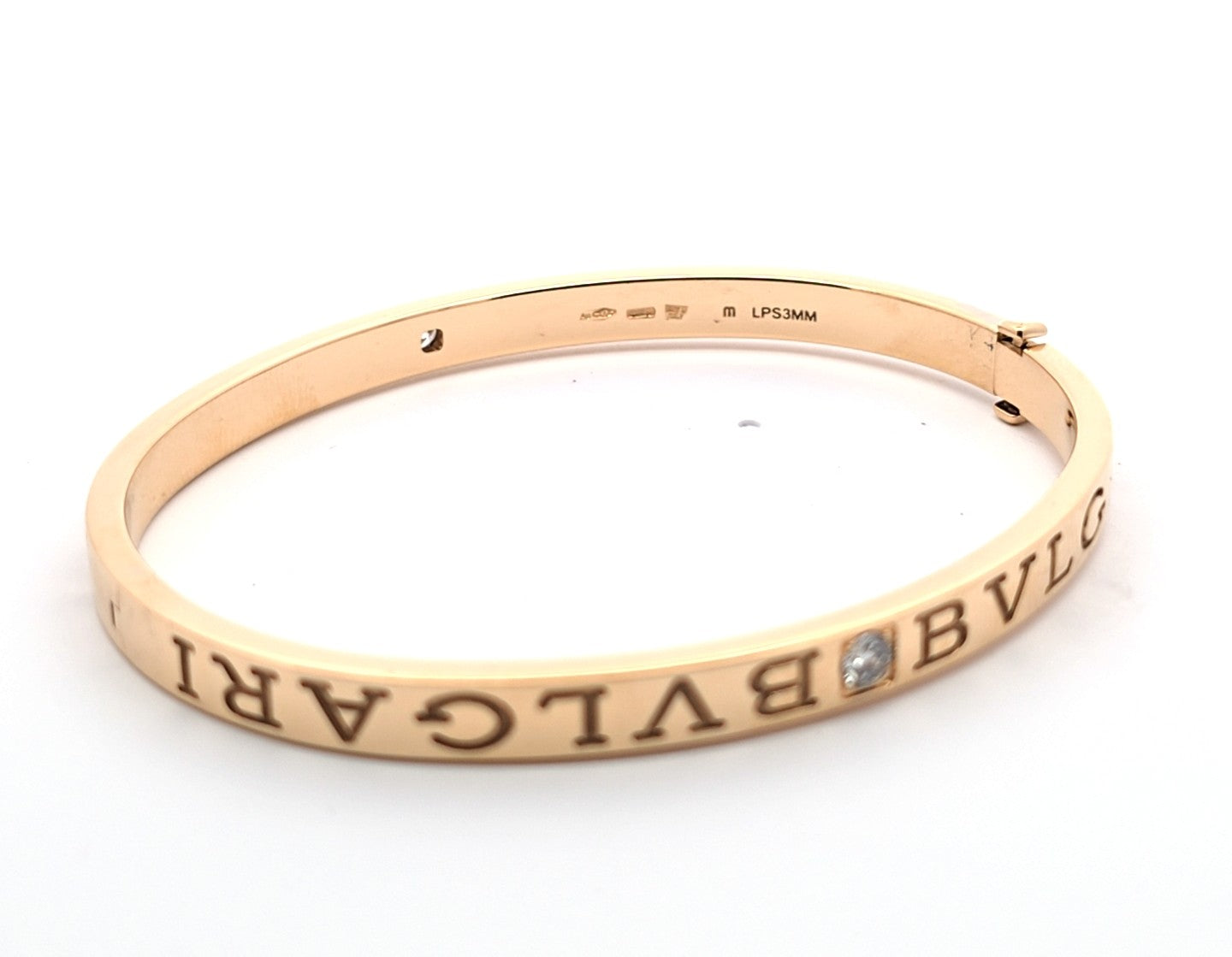 Bvlgari Armreif BZero Gelb Gold 750 Brillanten Schmuck Unisex