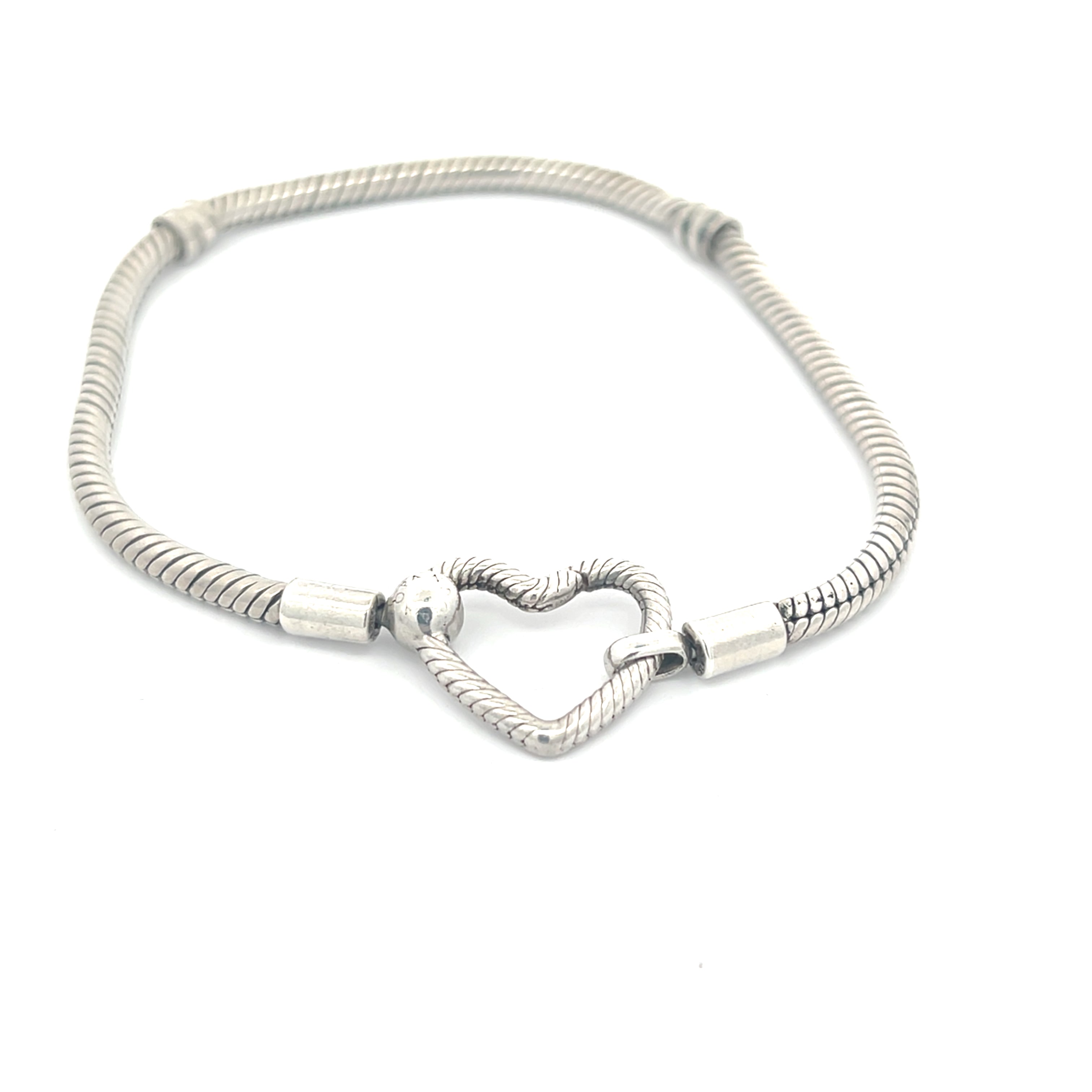 Pandora Moments Schlangen Gliederarmband Herz Silber