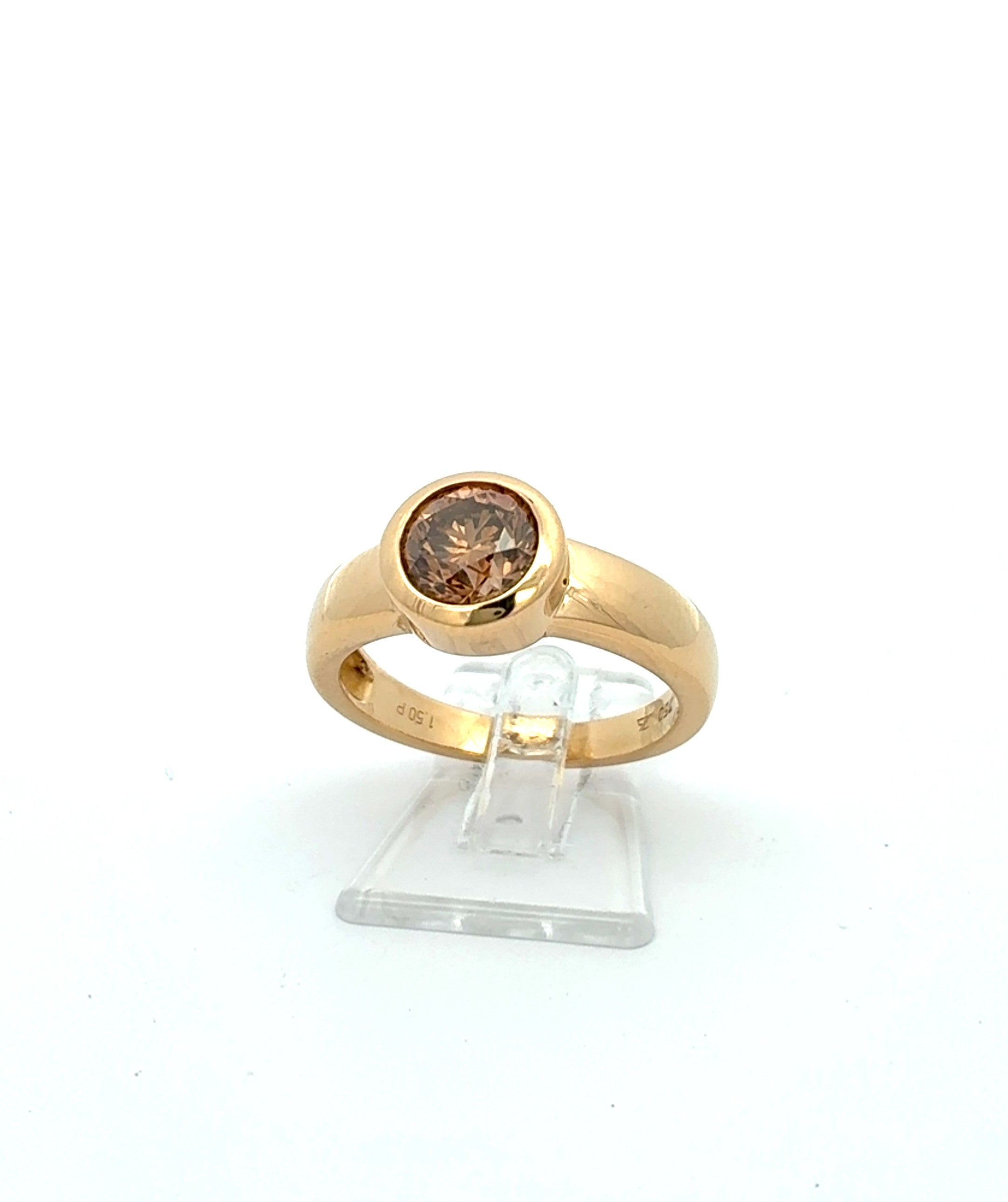 Ring Gelb Gold 750 Brillant Unisex Schmuck Geschenk