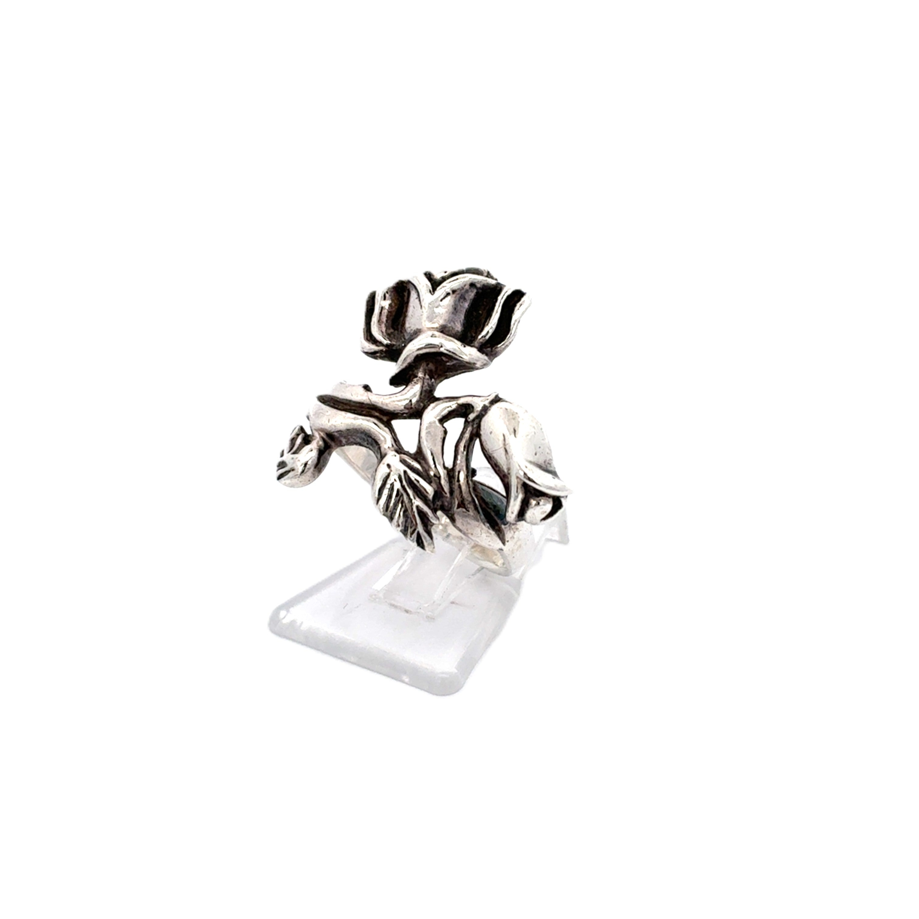 Damen Ring Rose Sterling Silber 925 Schmuck *55*