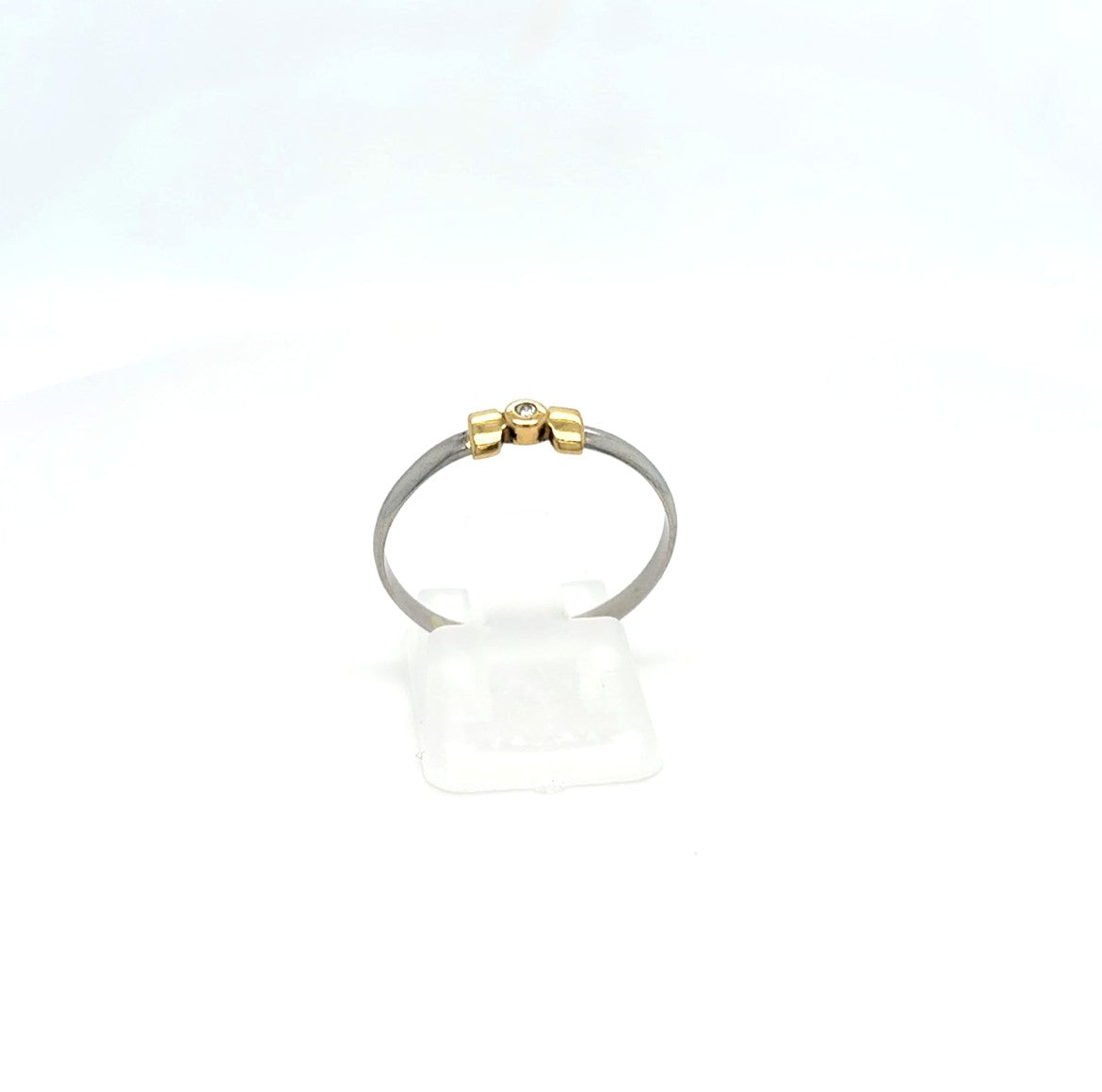 Ring Platin mit Gold Element 750 18kt und Brillant *62*