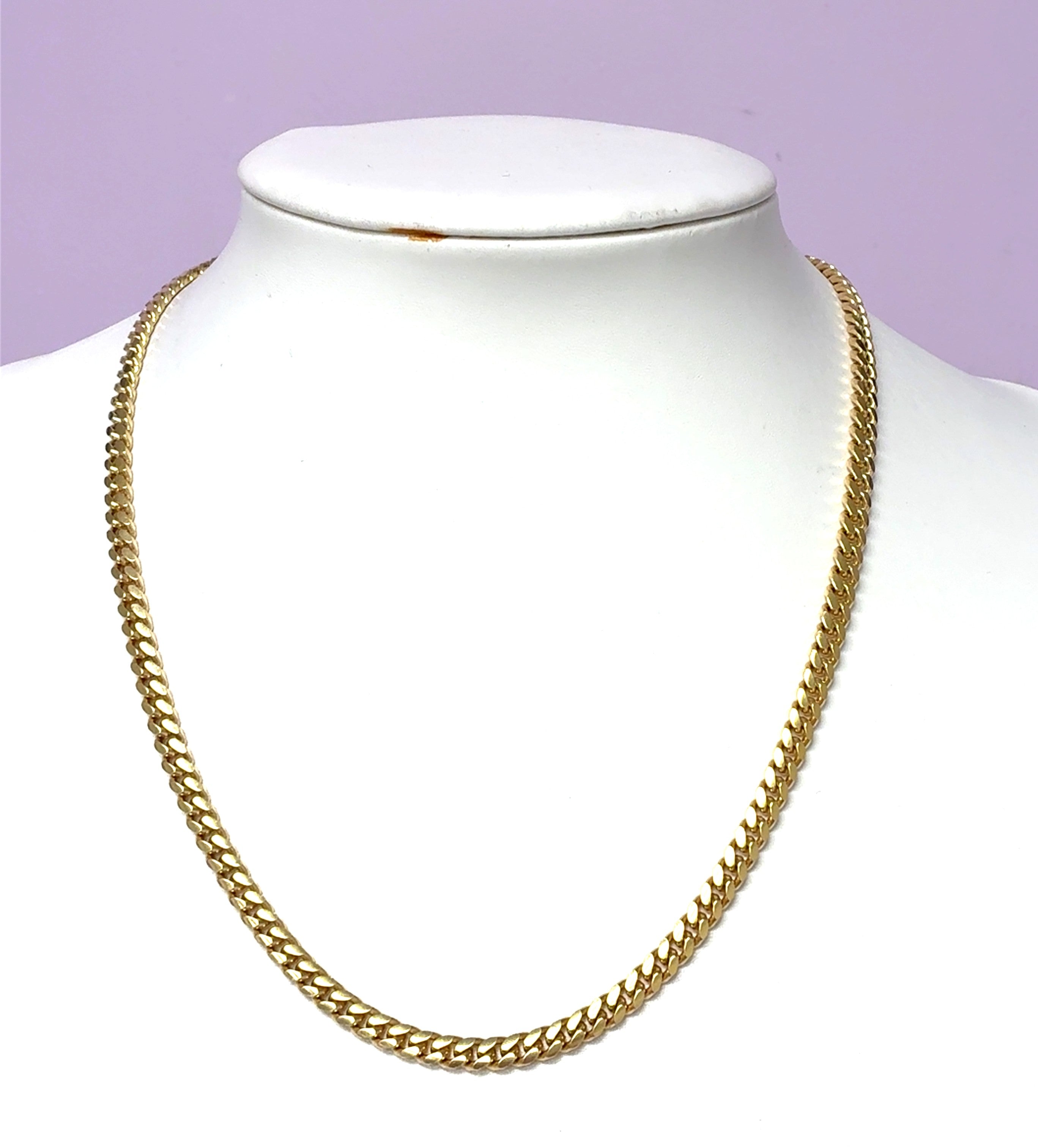 Panzer Kette Gelb Gold 585 Unisex Schmuck Wertanlage