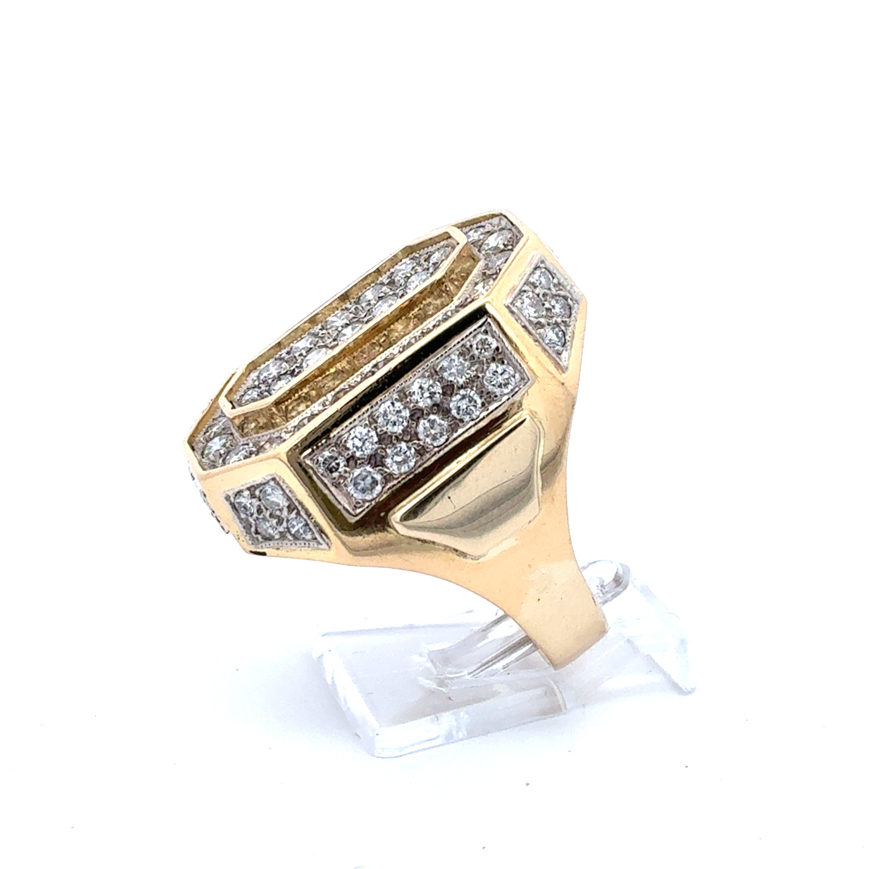 Ring Gelb Gold 585 Brillanten Unisex Schmuck Geschenk
