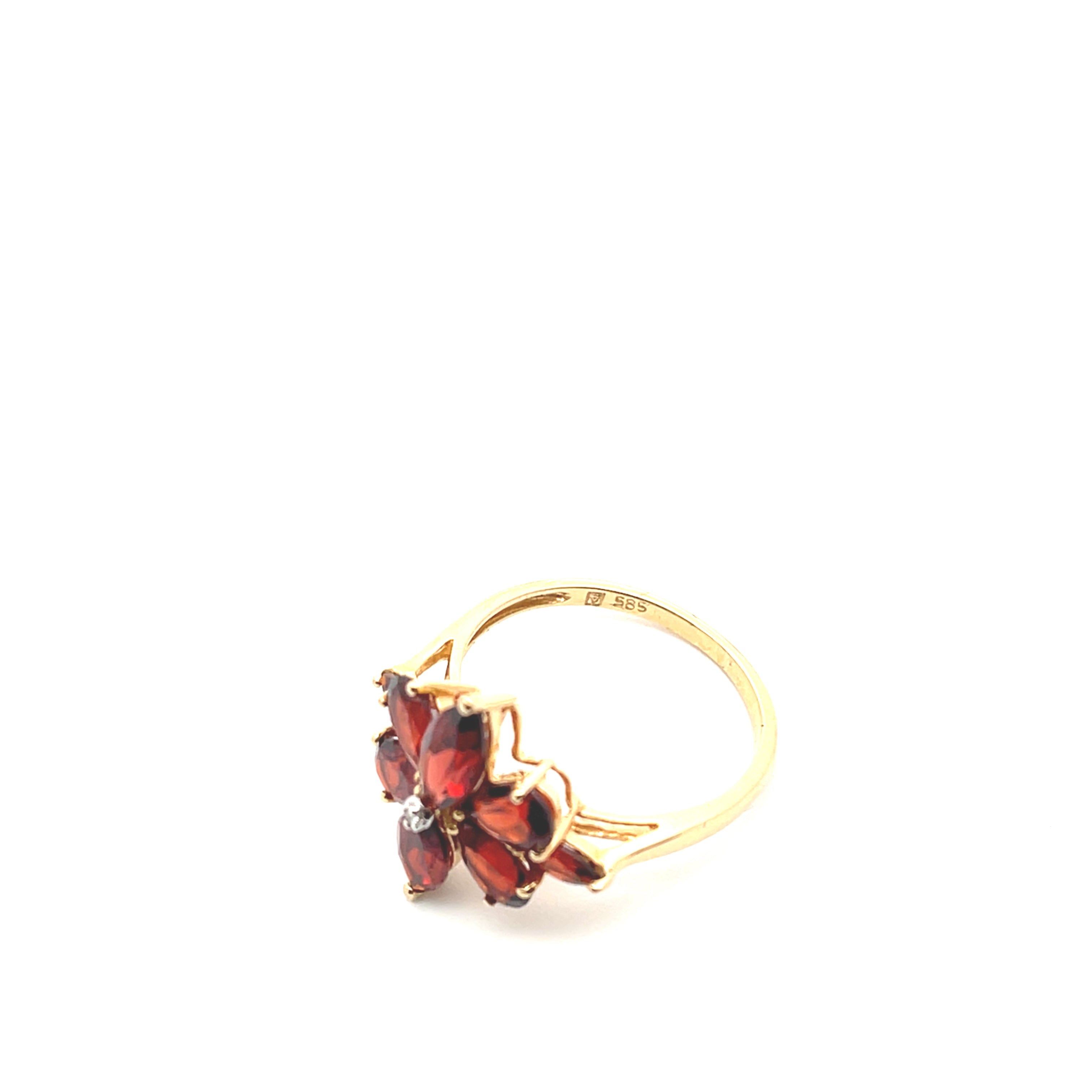 Gold Ring 585 14kt Gr.56 Blume