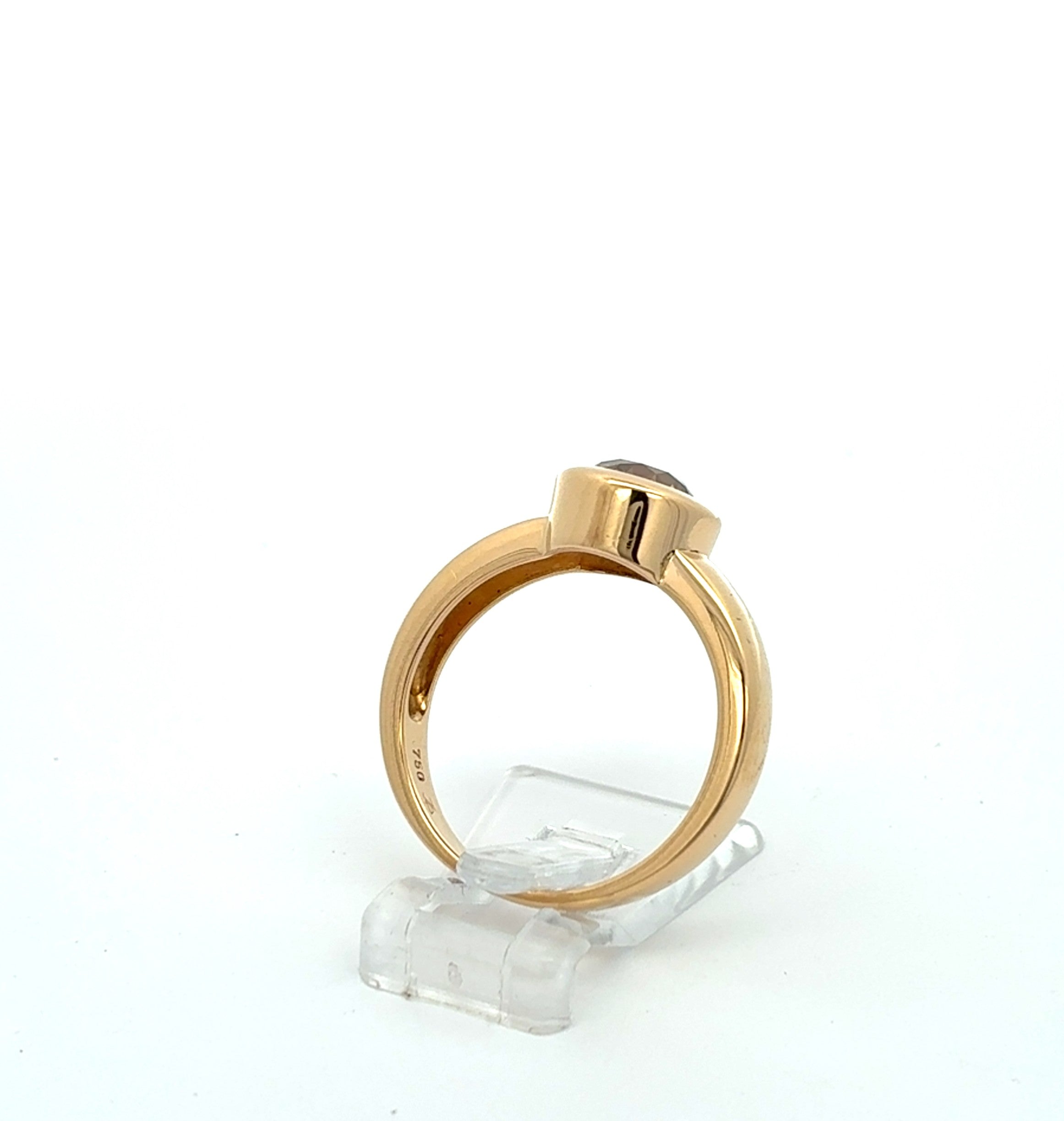 Ring Gelb Gold 750 Brillant Unisex Schmuck Geschenk