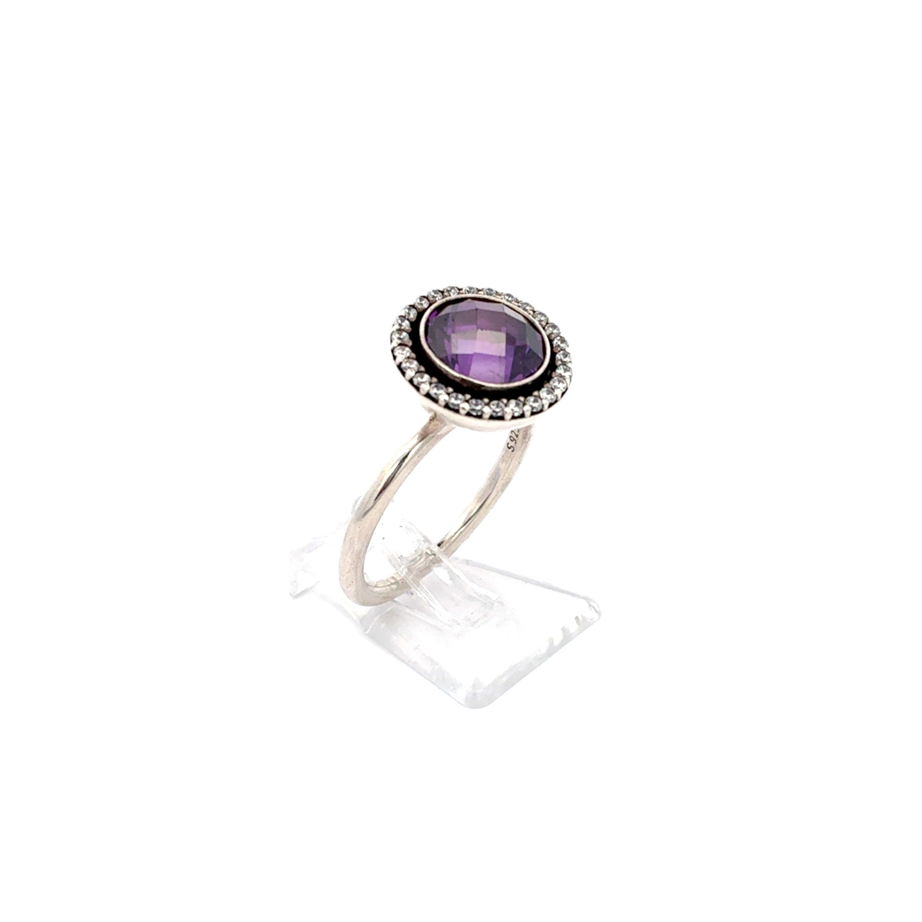 Pandora Silber 925 Schmuckstein Lila Damen Schmuck *56* 237624