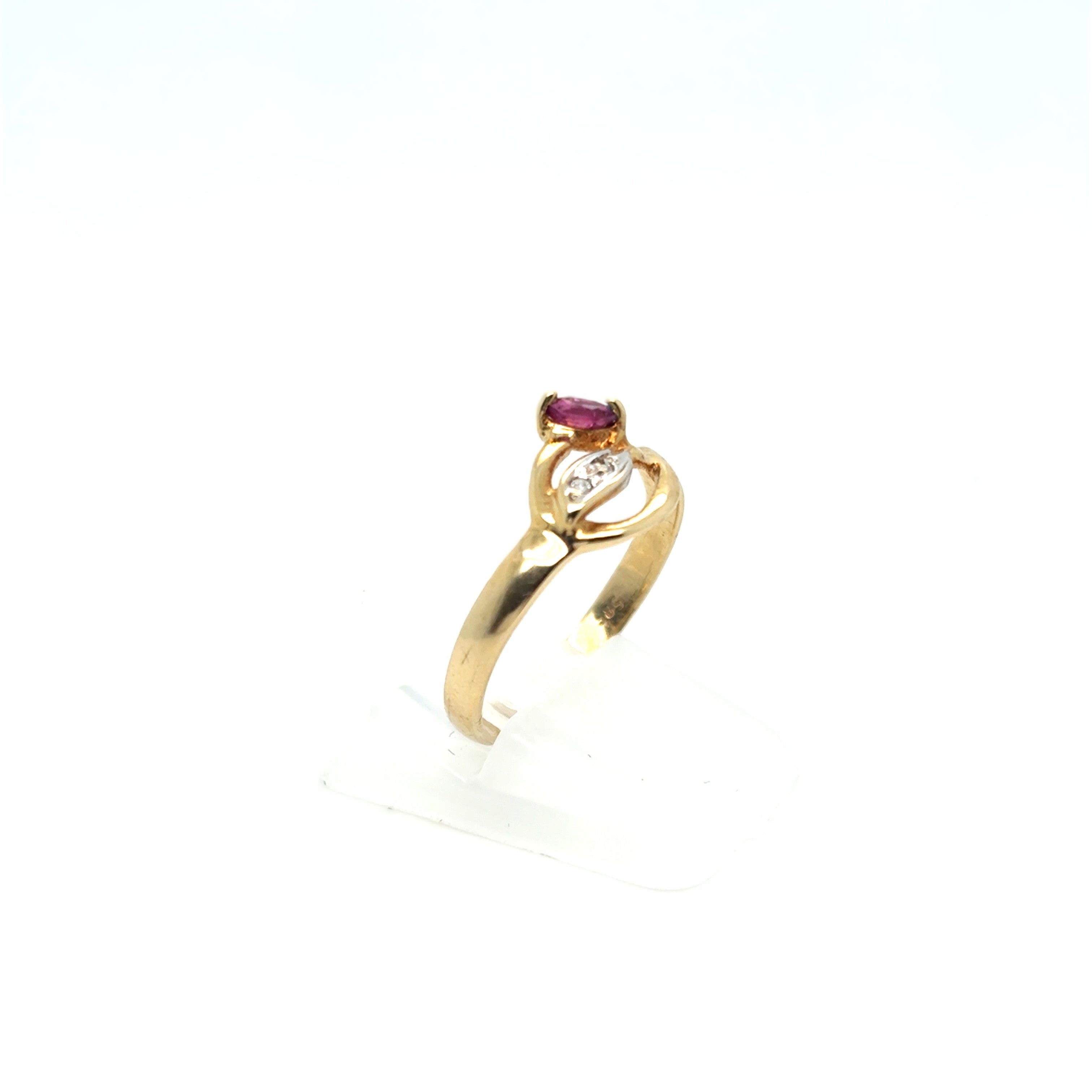 Ring Gelb Gold 585 14kt Damen *53*