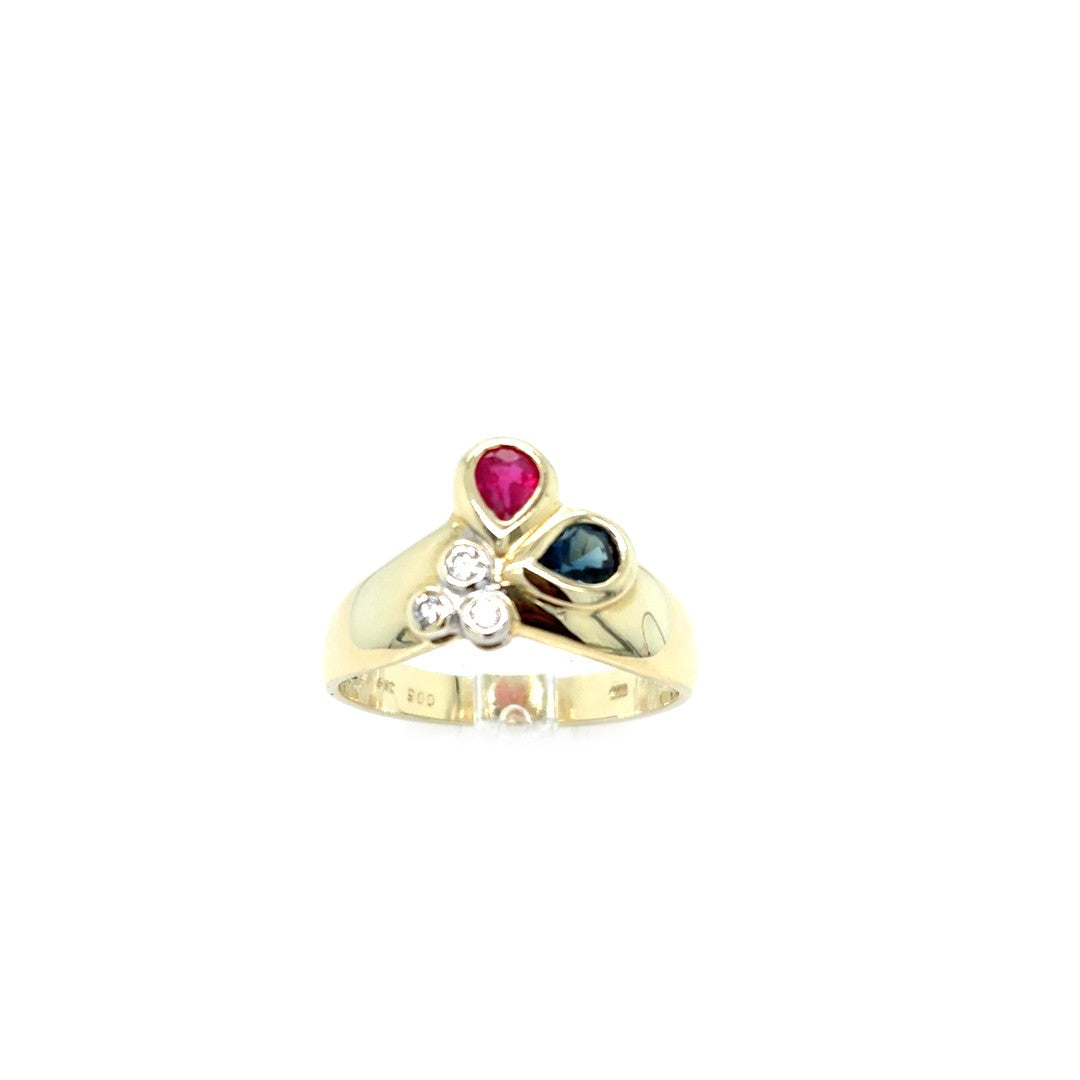 Ring Gelbgold Brillanten 585/14kt Gr.51