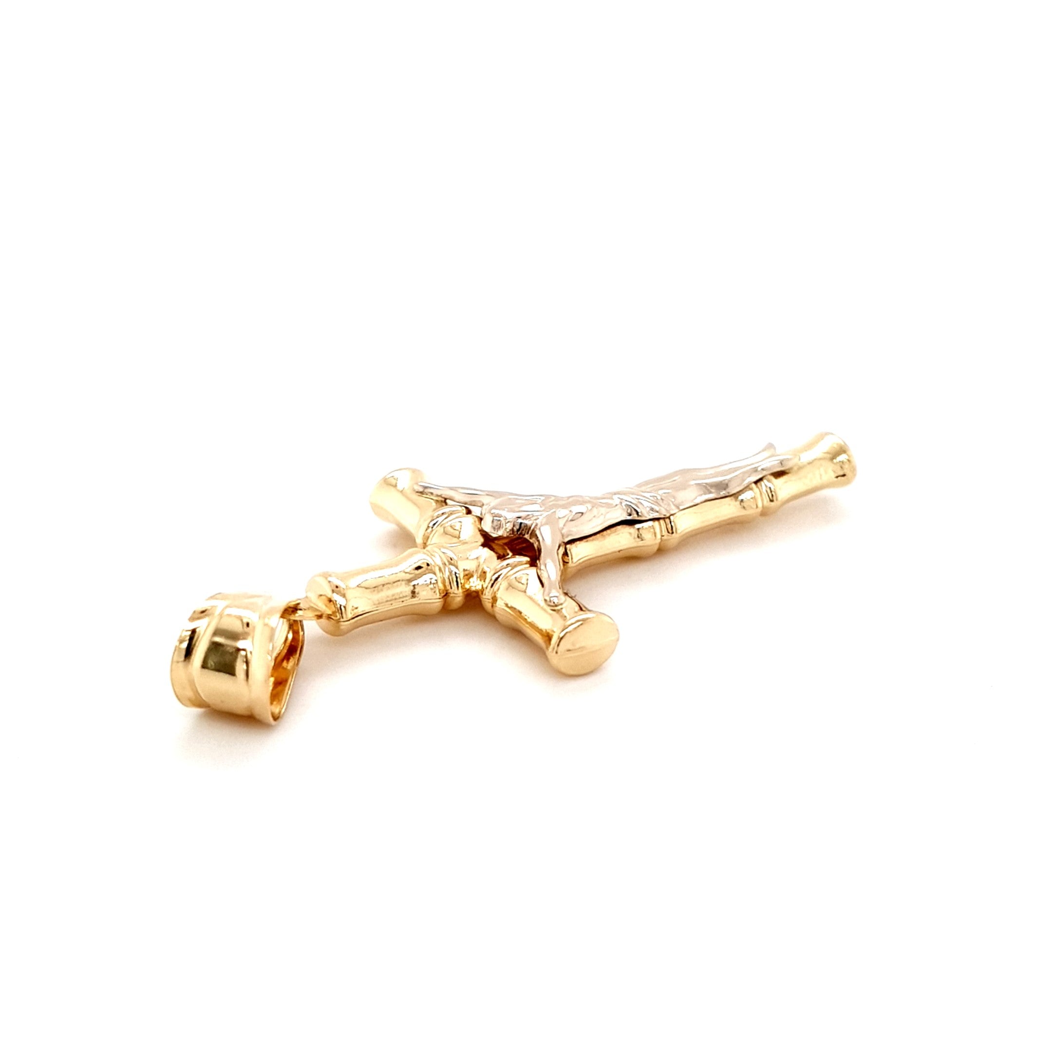 Kettenanhänger Gold 750 18 kt Kreuz Unisex
